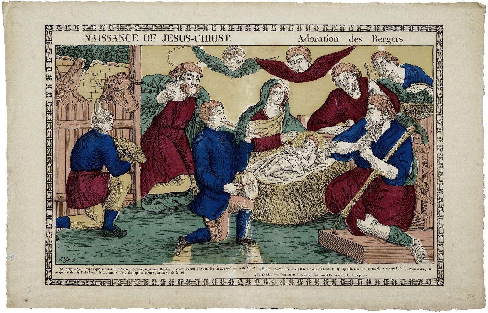 NAISSANCE DE JÉSUS-CHRIST. Adoration des Bergers. (titre inscrit)