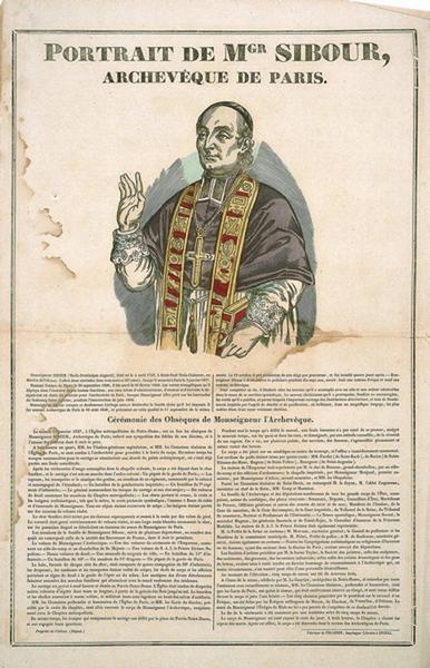PORTRAIT DE Mgr SIBOUR, / ARCHEVEQUE DE PARIS. (titre inscrit)