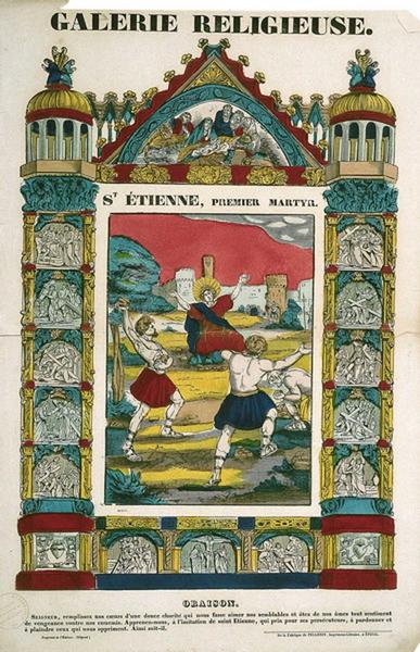 GALERIE RELIGIEUSE. St ETIENNE, PREMIER MARTYR. (titre inscrit)