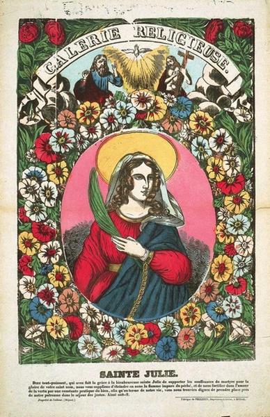 GALERIE RELIGIEUSE / SAINTE JULIE. (titre inscrit)