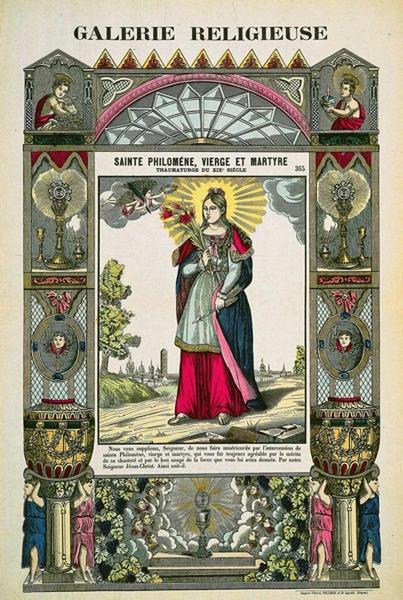 GALERIE RELIGIEUSE / SAINTE PHILOMENE, VIERGE ET MARTYRE / THAUMATURGE.DU XIXe SIECLE 365 (titre inscrit)