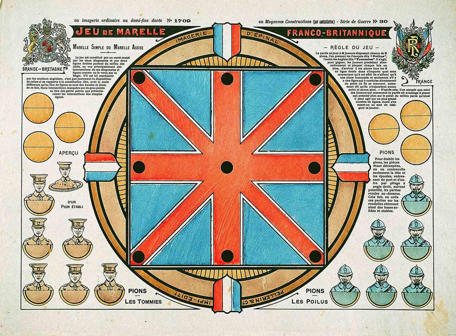 JEU DE MARELLE FRANCO - BRITANNIQUE N° 1709 (titre inscrit)