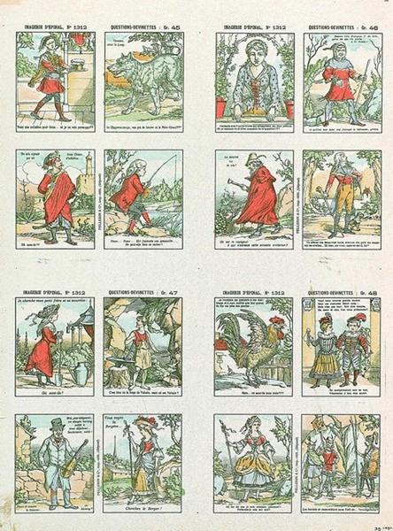 IMAGERIE D'EPINAL, N° 1312 ; QUESTIONS-DEVINETTES : Gr. 45 ; Gr. 46 ; Gr. 47 ; Gr. 48 (titre inscrit)