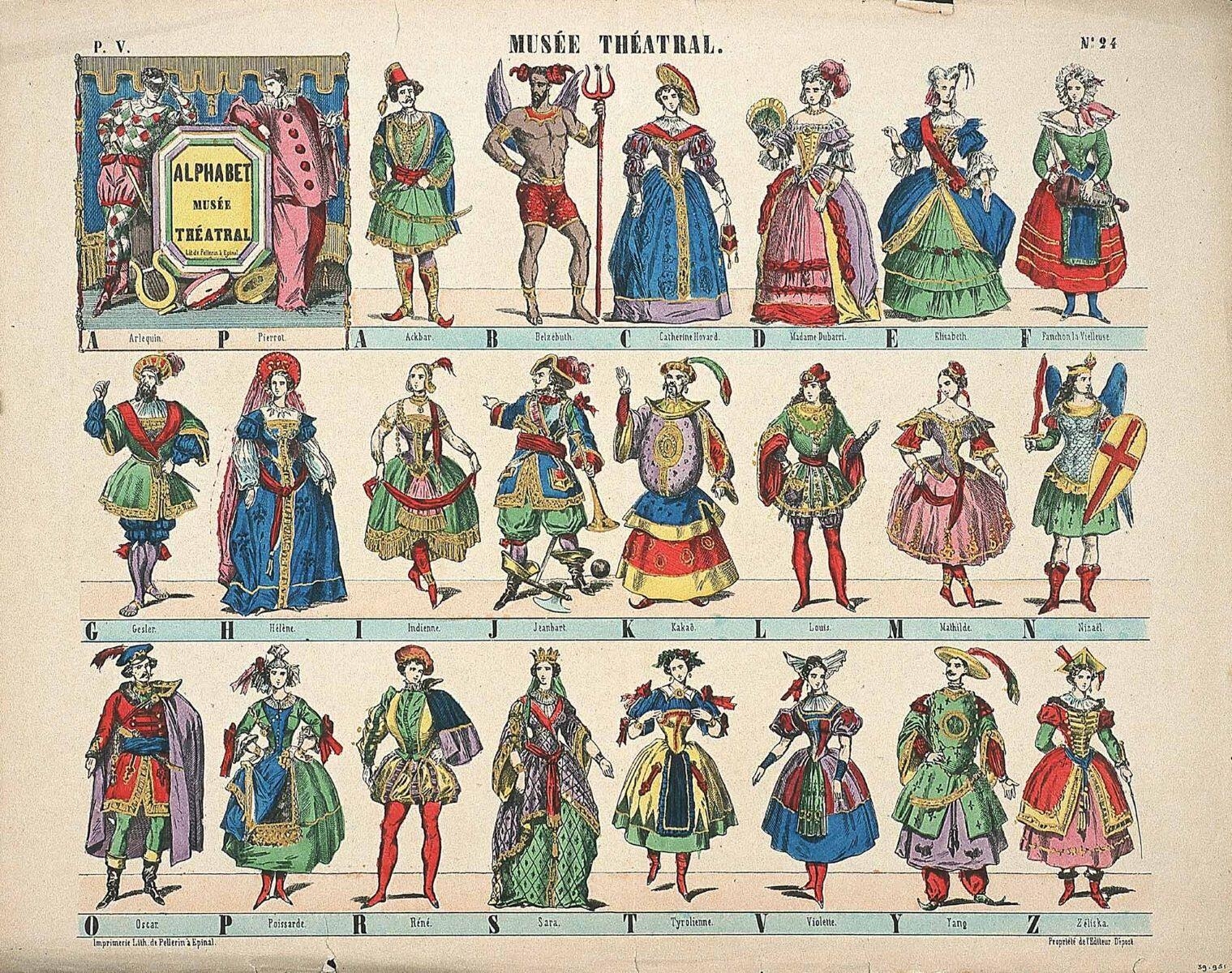 MUSÉE THÉÂTRAL. N°.24 / ALPHABET / MUSÉE / THÉÂTRAL (titre inscrit)