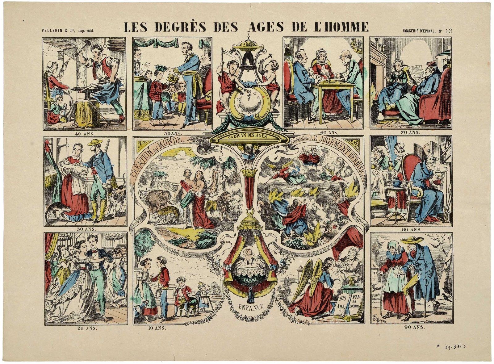 LES DEGRÉS DES AGES DE L'HOMME. (titre inscrit)