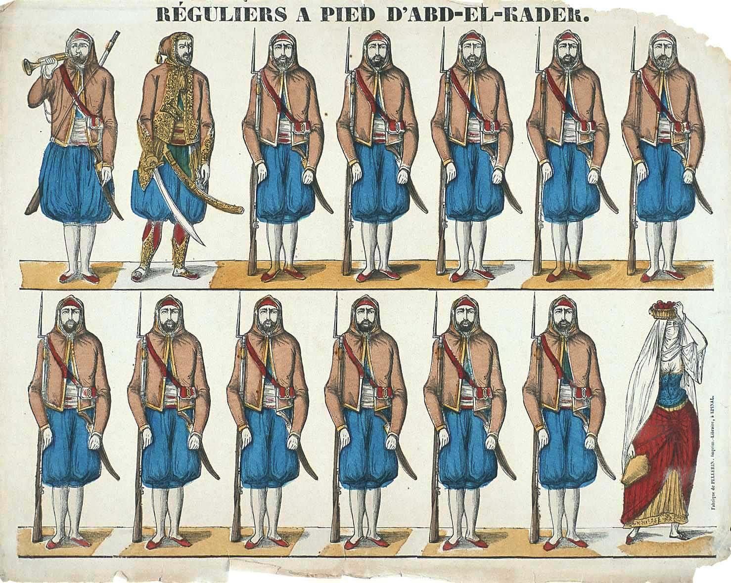 RÉGULIERS A PIED D'ABD-EL-KADER. (titre inscrit)