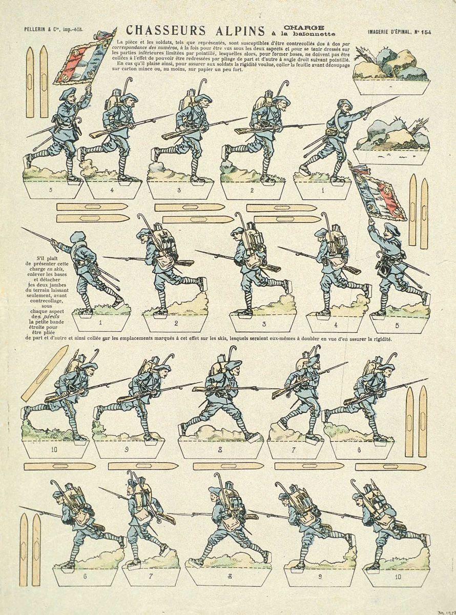 CHASSEURS ALPINS / CHARGE / à la baïonnette (titre inscrit)