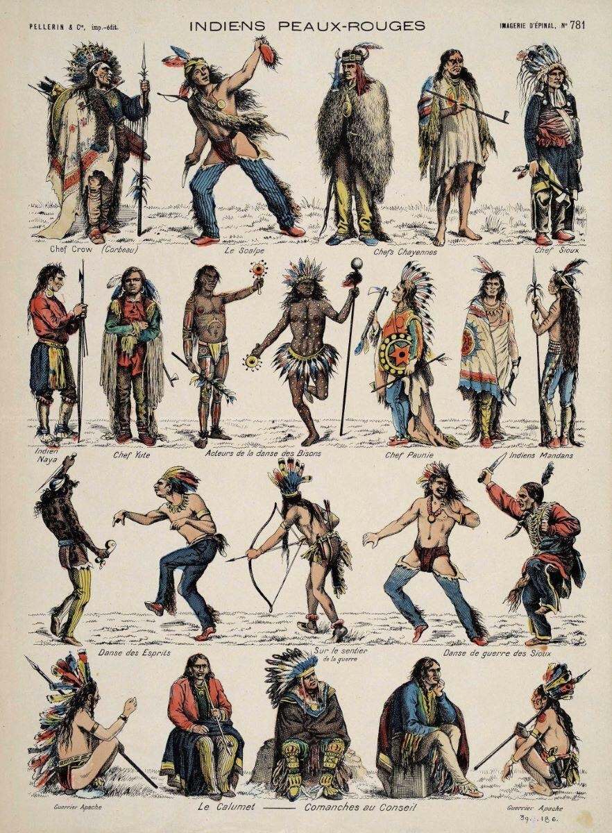 INDIENS PEAUX-ROUGES (titre inscrit)