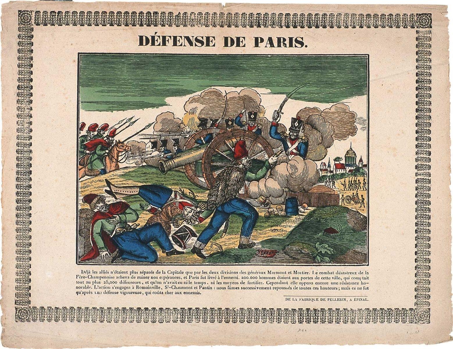 DÉFENSE DE PARIS. (titre inscrit)