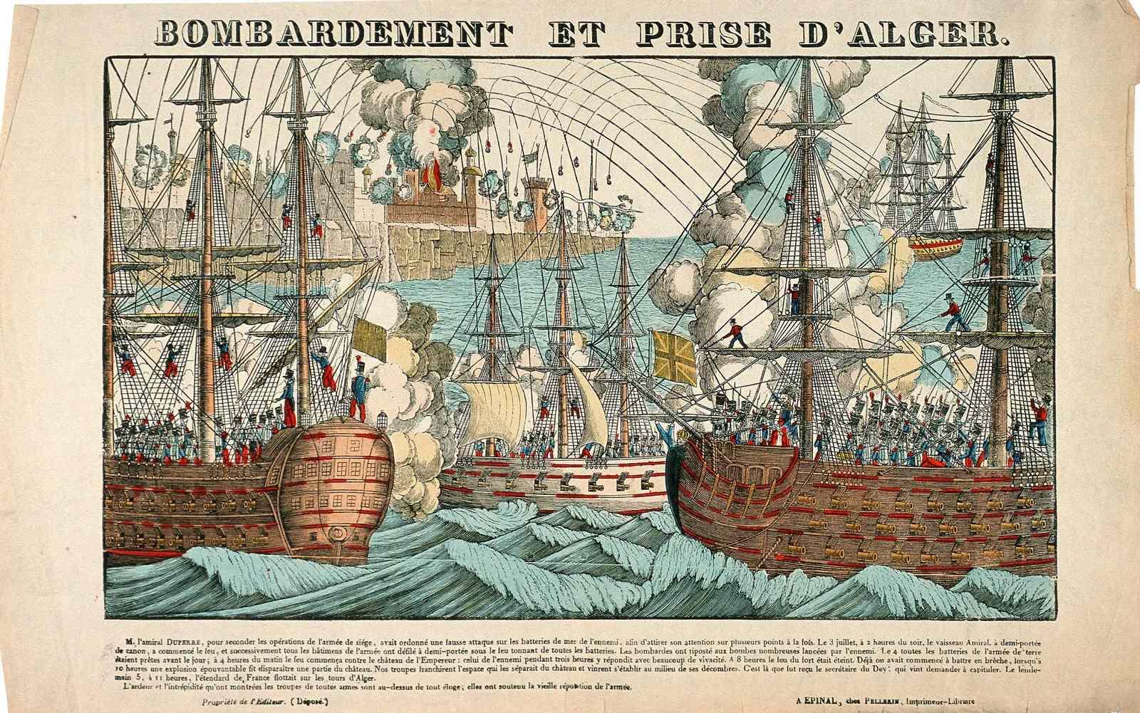 BOMBARDEMENT ET PRISE D'ALGER. (titre inscrit)