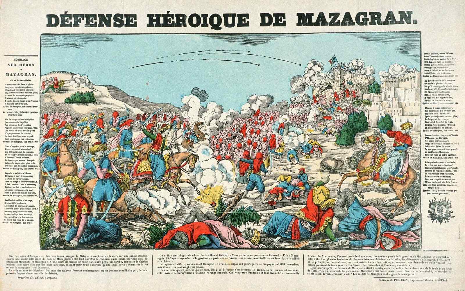 DÉFENSE HÉROIQUE DE MAZAGRAN. (titre inscrit)