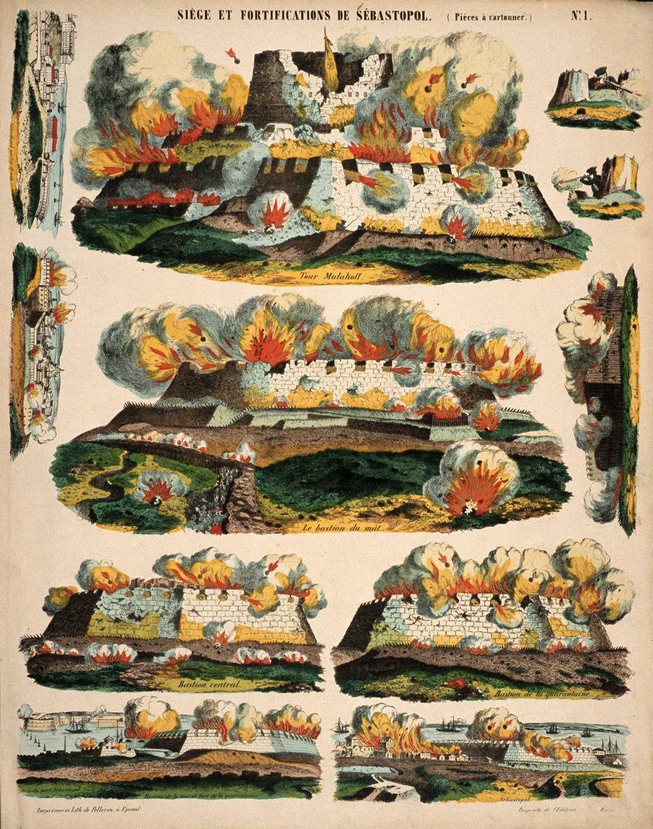 SIÈGE ET FORTIFICATIONS DE SÉBASTOPOL. (Pièces à cartonner.) N°.1. (titre inscrit)