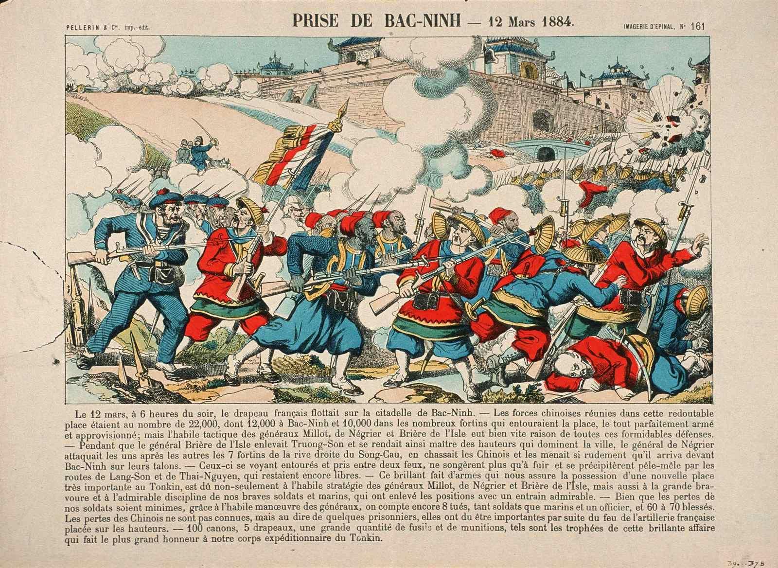 PRISE DE BAC-NINH - 12 Mars 1884. (titre inscrit)