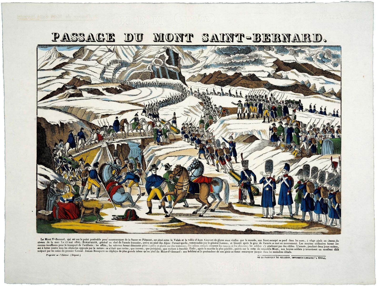 PASSAGE DU MONT SAINT-BERNARD. (titre inscrit)