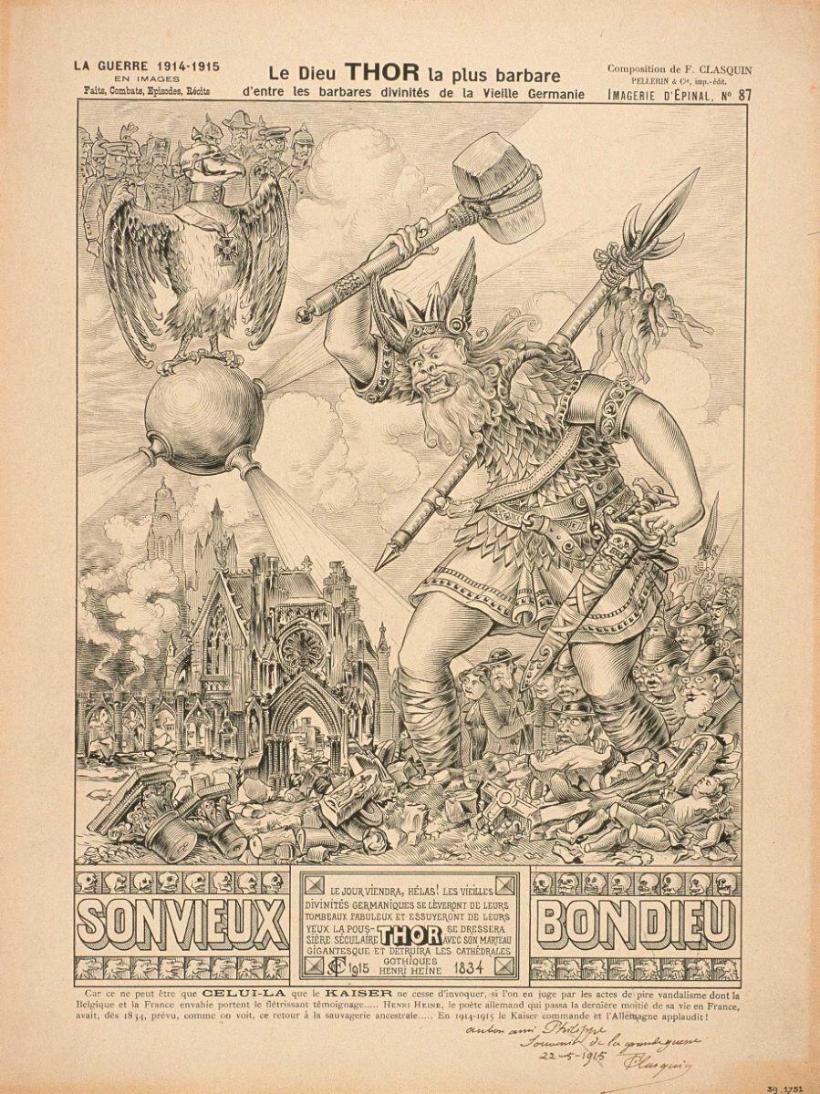 Le Dieu THOR la plus barbare / d'entre les barbares divinités de la Vieille Germanie (titre inscrit)