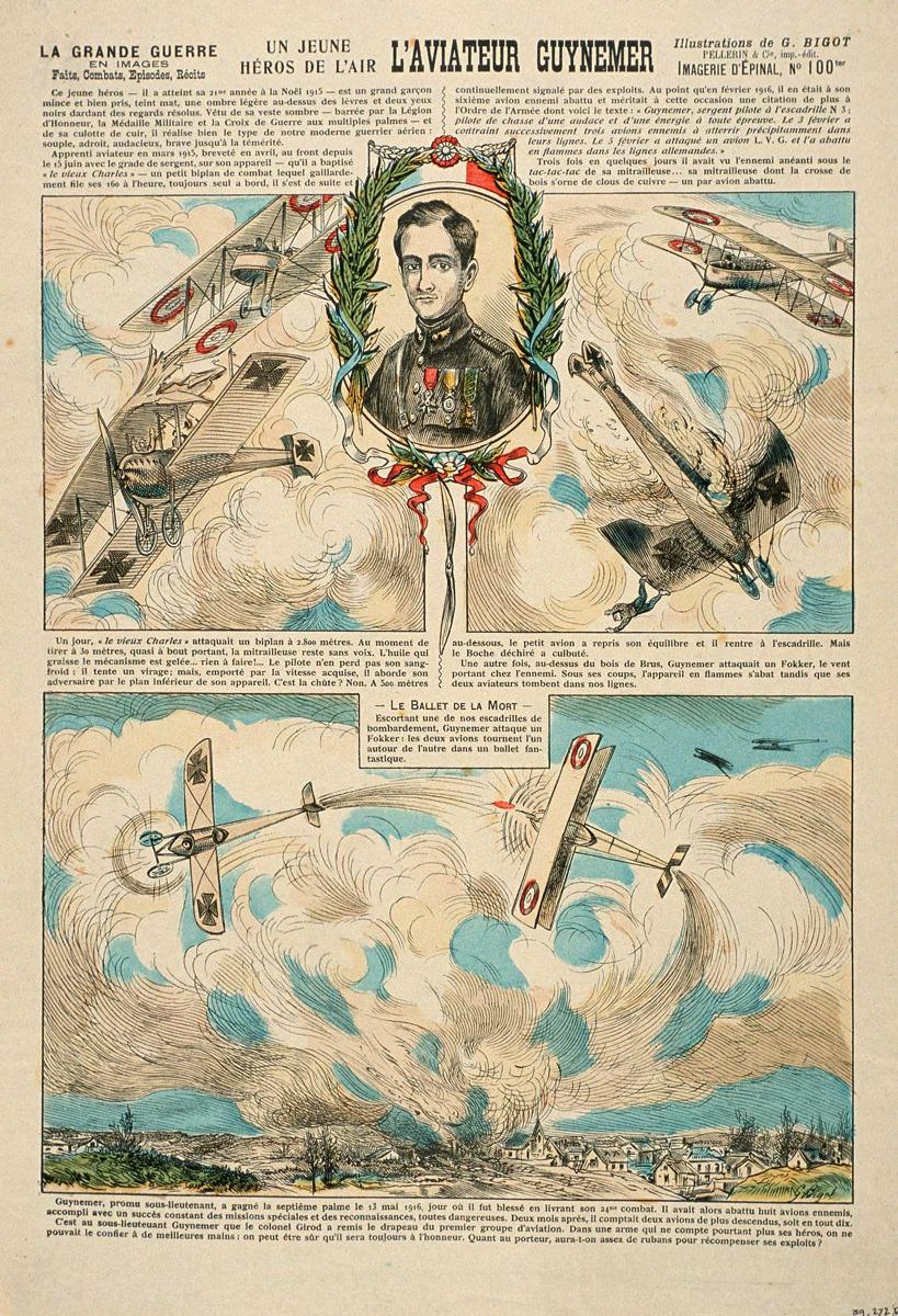 UN JEUNE / HÉROS DE L'AIR / L'AVIATEUR GUYNEMER (titre inscrit)