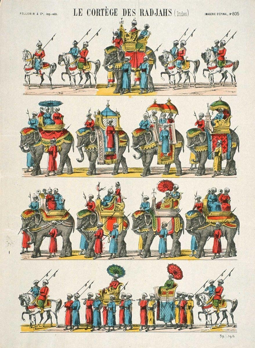 LE CORTEGE DES RADJAHS (Indes) (titre inscrit)