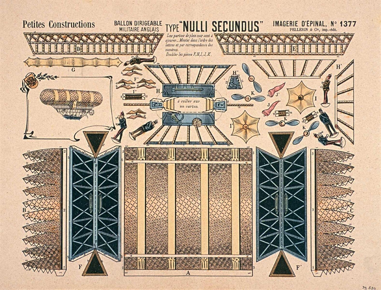 BALLON DIRIGEABLE / MILITAIRE ANGLAIS / TYPE "NULLI SECUNDUS" (titre inscrit)