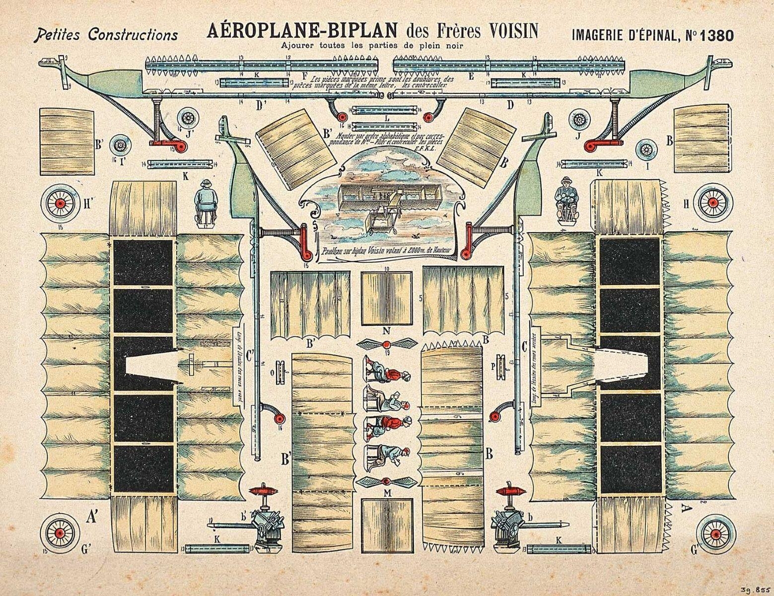 AÉROPLANE-BIPLAN des Frères VOISIN (titre inscrit)