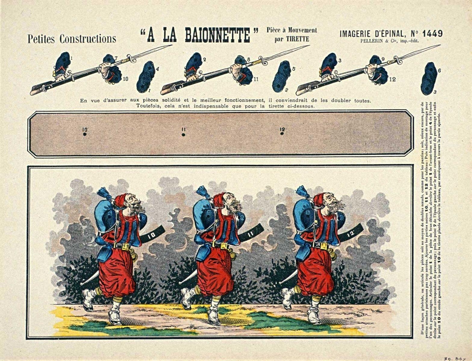 "A LA BAIONNETTE" / Pièce à Mouvement / par TIRETTE (titre inscrit)