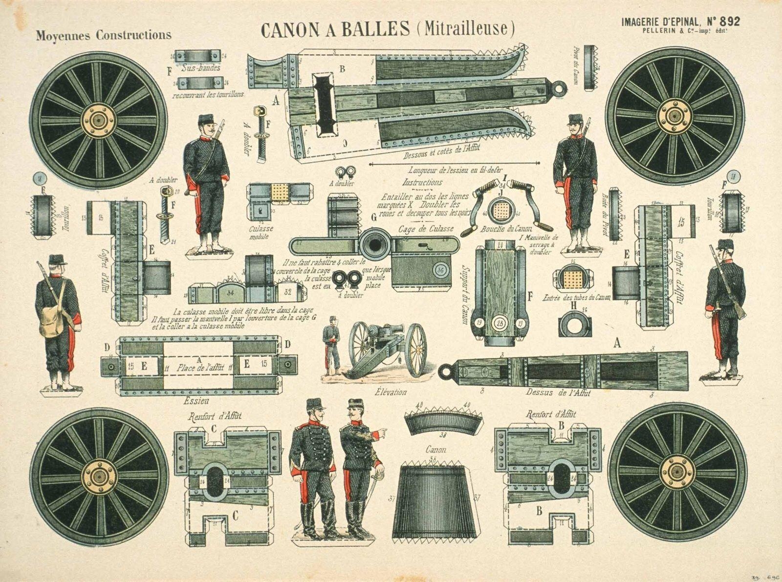 CANON A BALLES (Mitrailleuse) (titre inscrit)