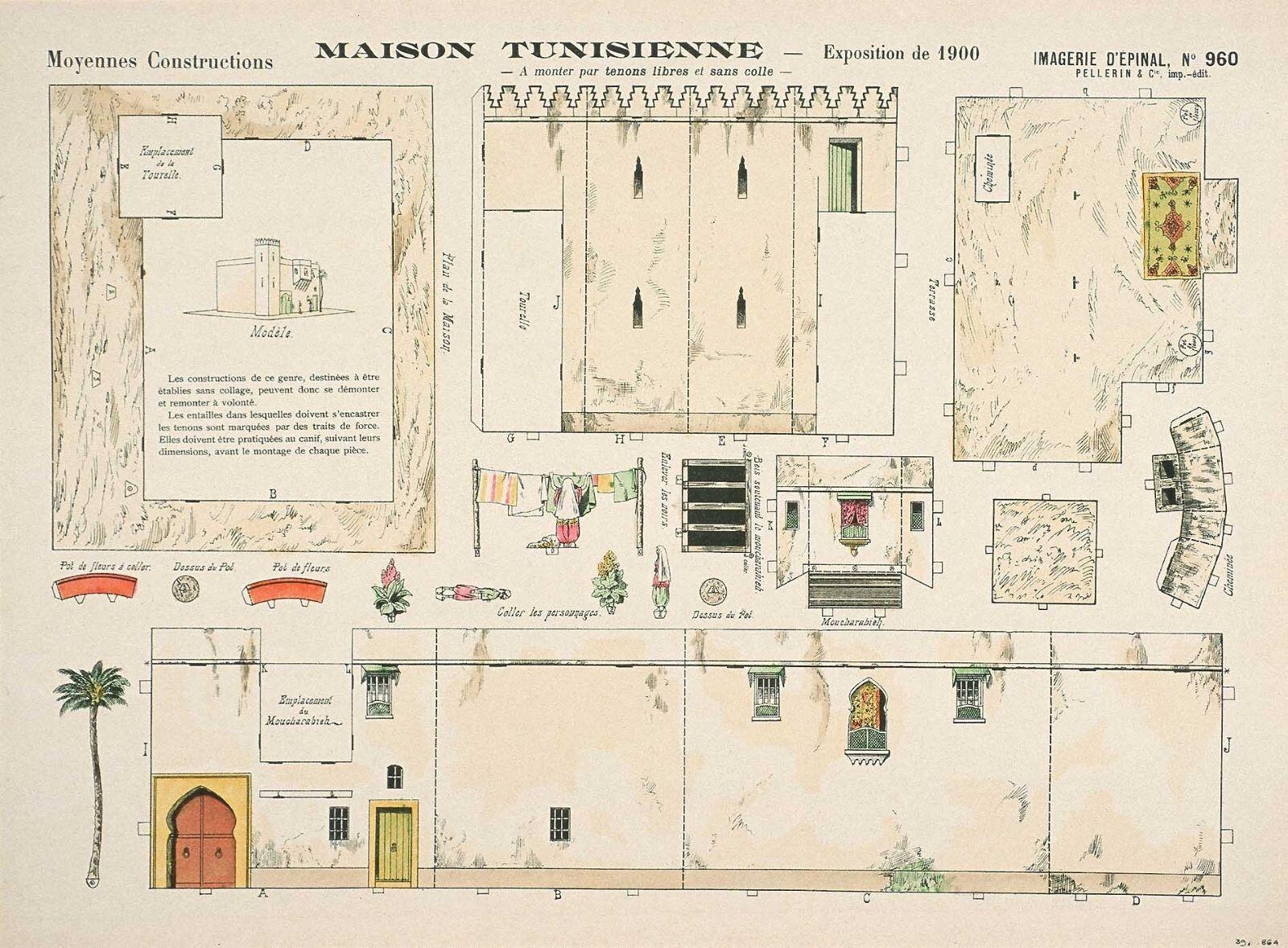 MAISON TUNISIENNE - Exposition de 1900 (titre inscrit)