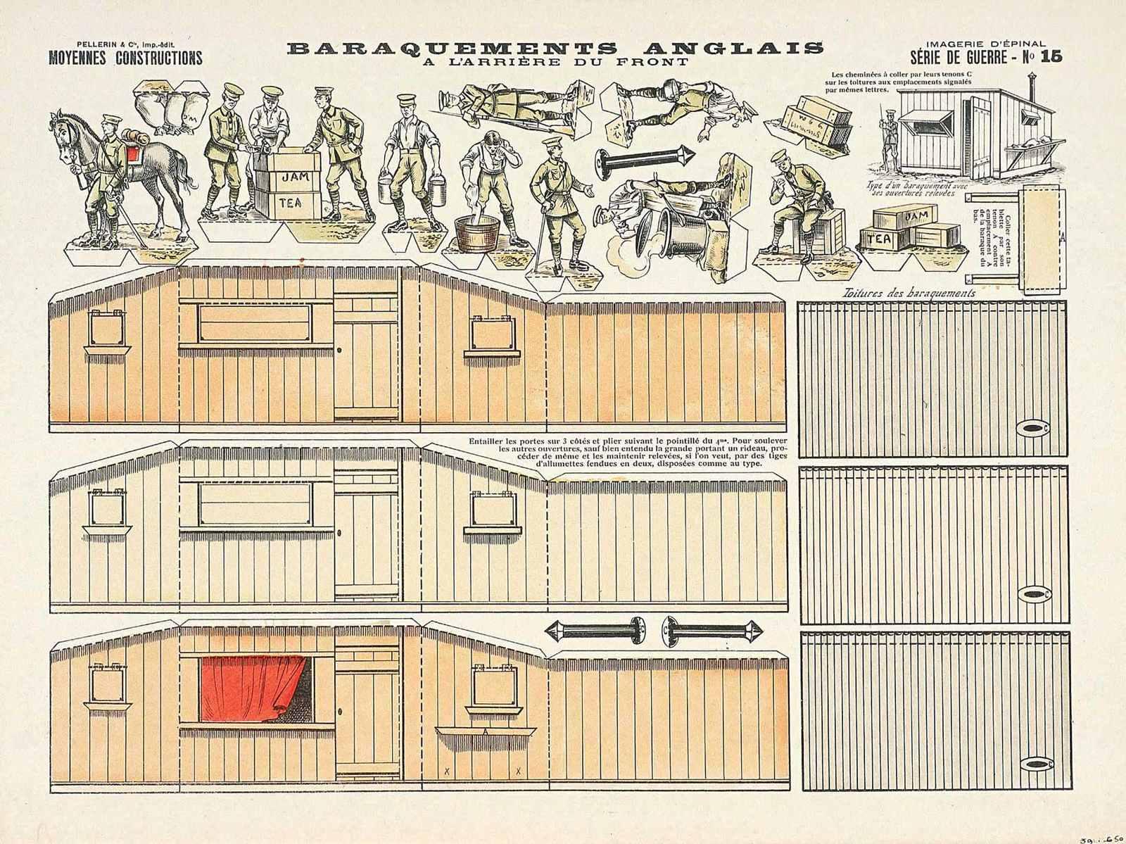 BARAQUEMENTS ANGLAIS / A L'ARRIÈRE DU FRONT (titre inscrit)