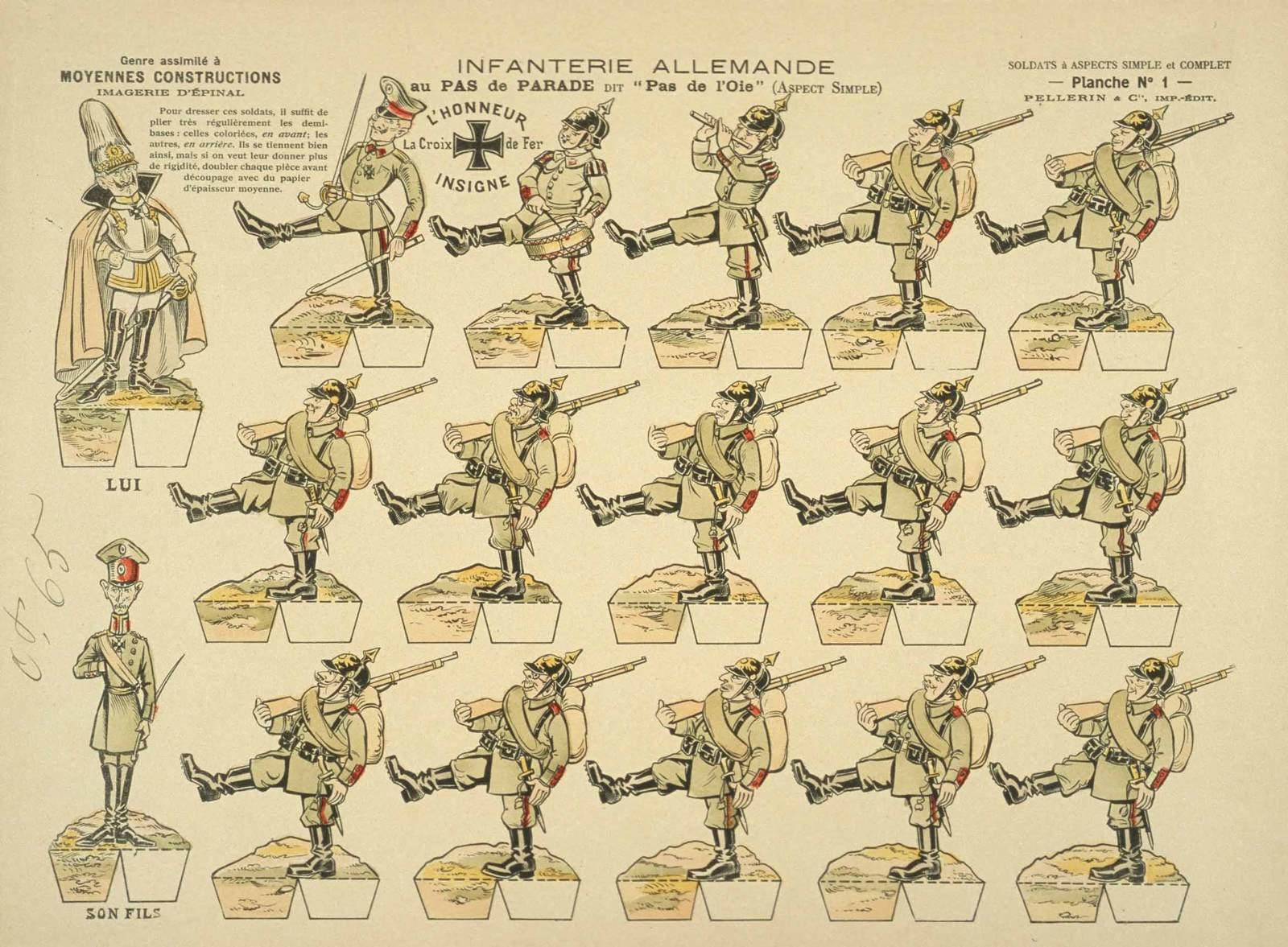 INFANTERIE ALLEMANDE / au PAS de PARADE DIT 'Pas de l'Oie' (ASPECT SIMPLE) (titre inscrit)