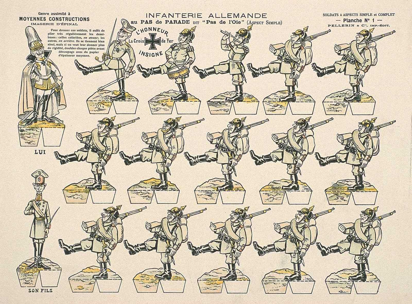 INFANTERIE ALLEMANDE / au PAS de PARADE DIT 'Pas de l'Oie' (ASPECT SIMPLE) (titre inscrit)
