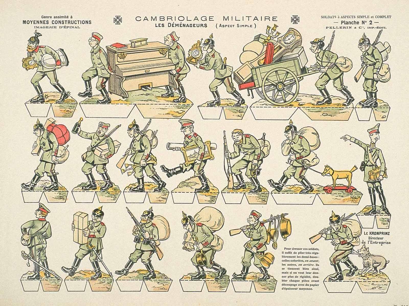 CAMBRIOLAGE MILITAIRE / LES DÉMÉNAGEURS (ASPECT SIMPLE) (titre inscrit)
