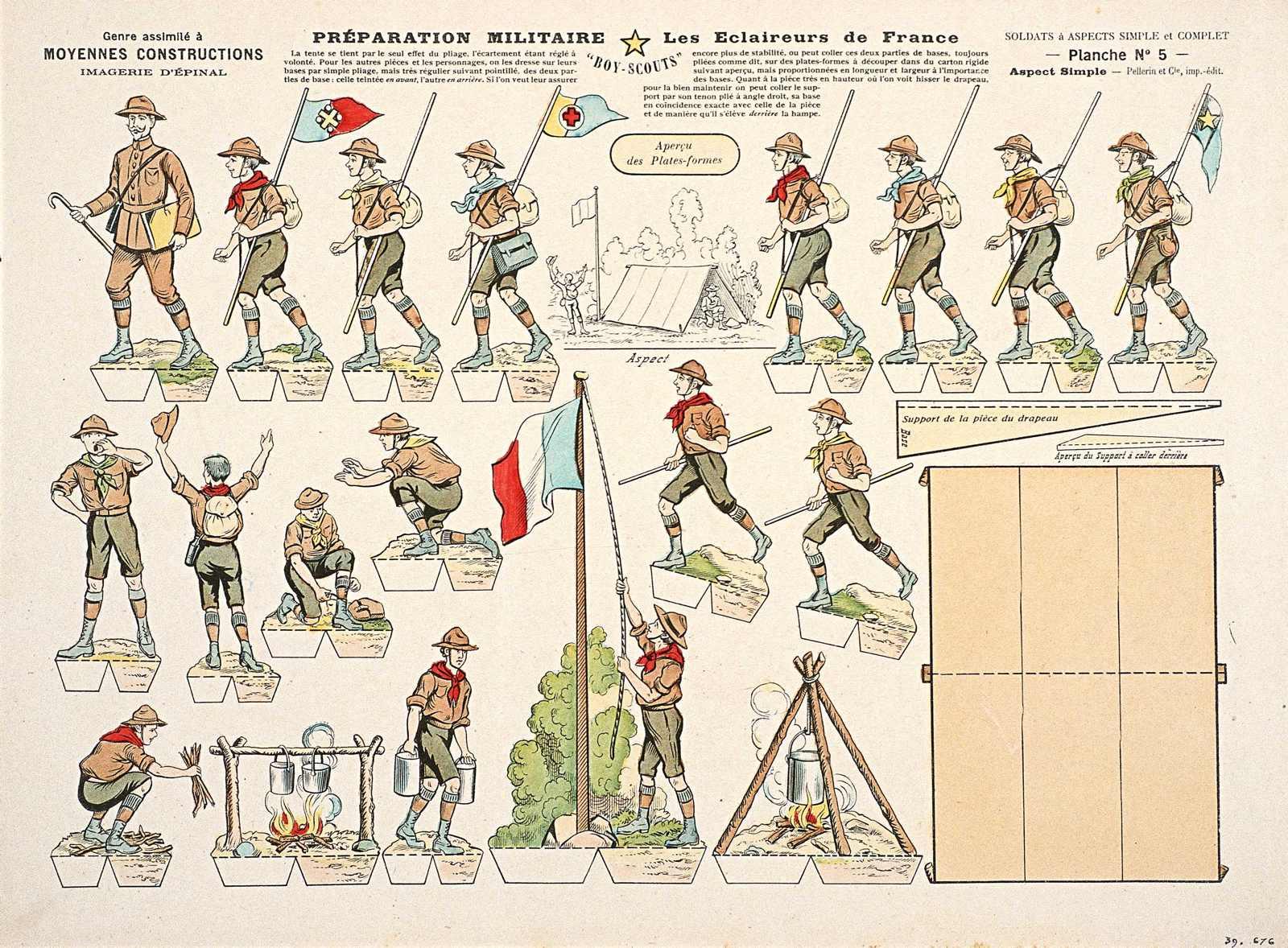 PRÉPARATION MILITAIRE Les Eclaireurs de France / 'BOY-SCOUTS' (titre inscrit)