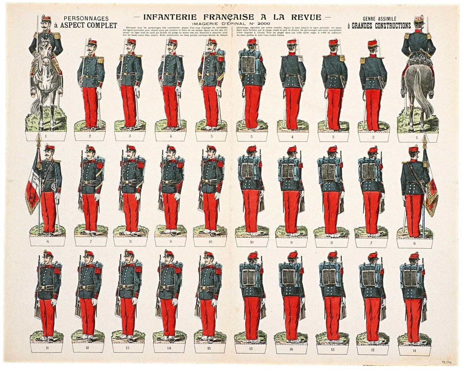 - INFANTERIE FRANCAISE A LA REVUE - (titre inscrit)