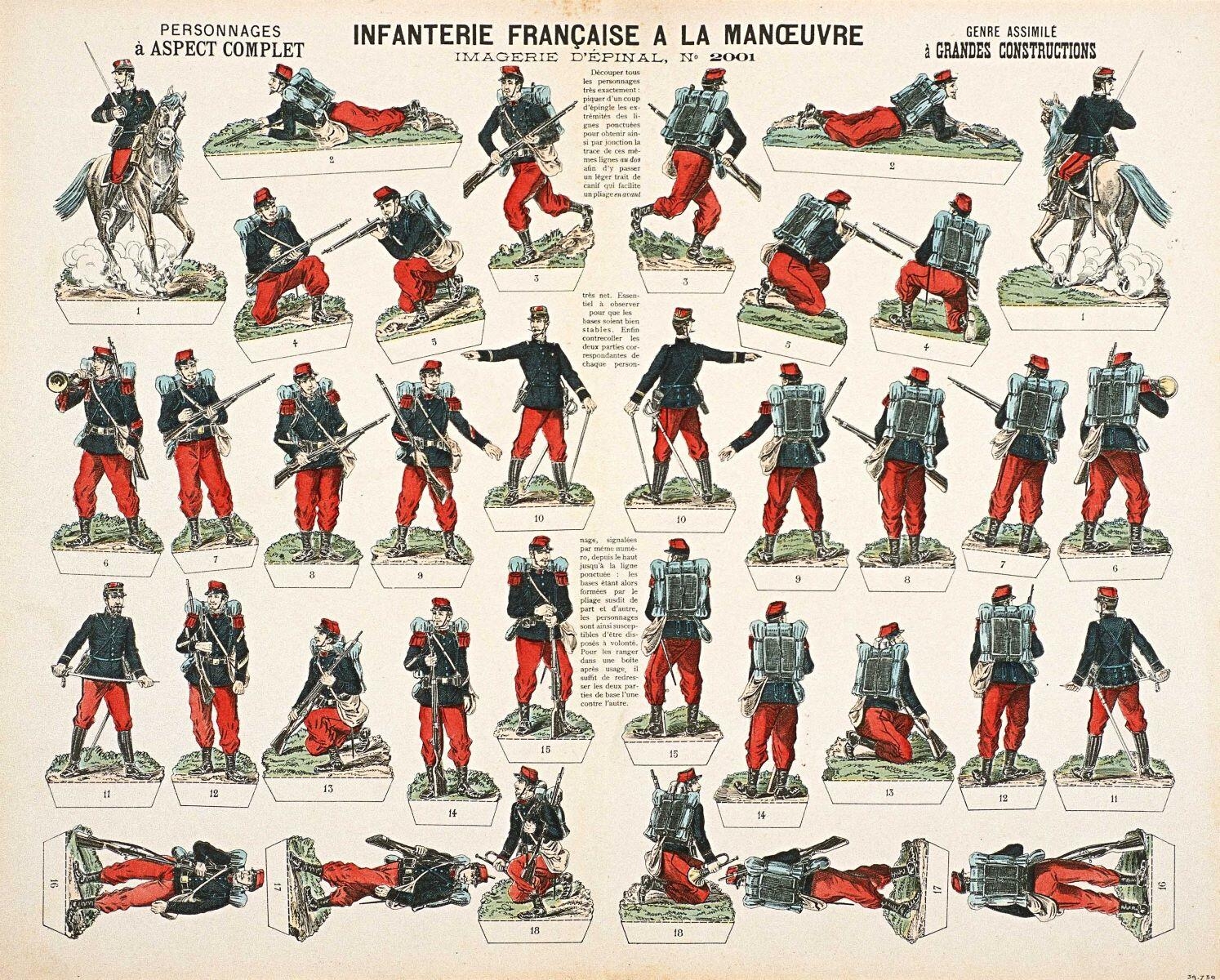 INFANTERIE FRANCAISE A LA MANOEUVRE (titre inscrit)