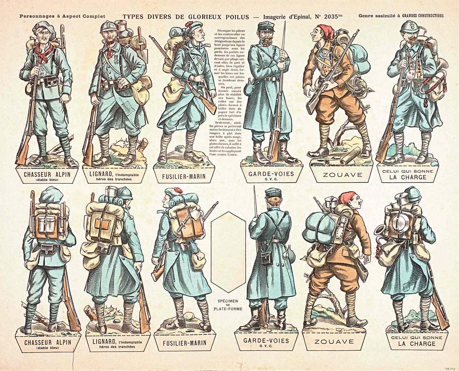 TYPES DIVERS DE GLORIEUX POILUS (titre inscrit)