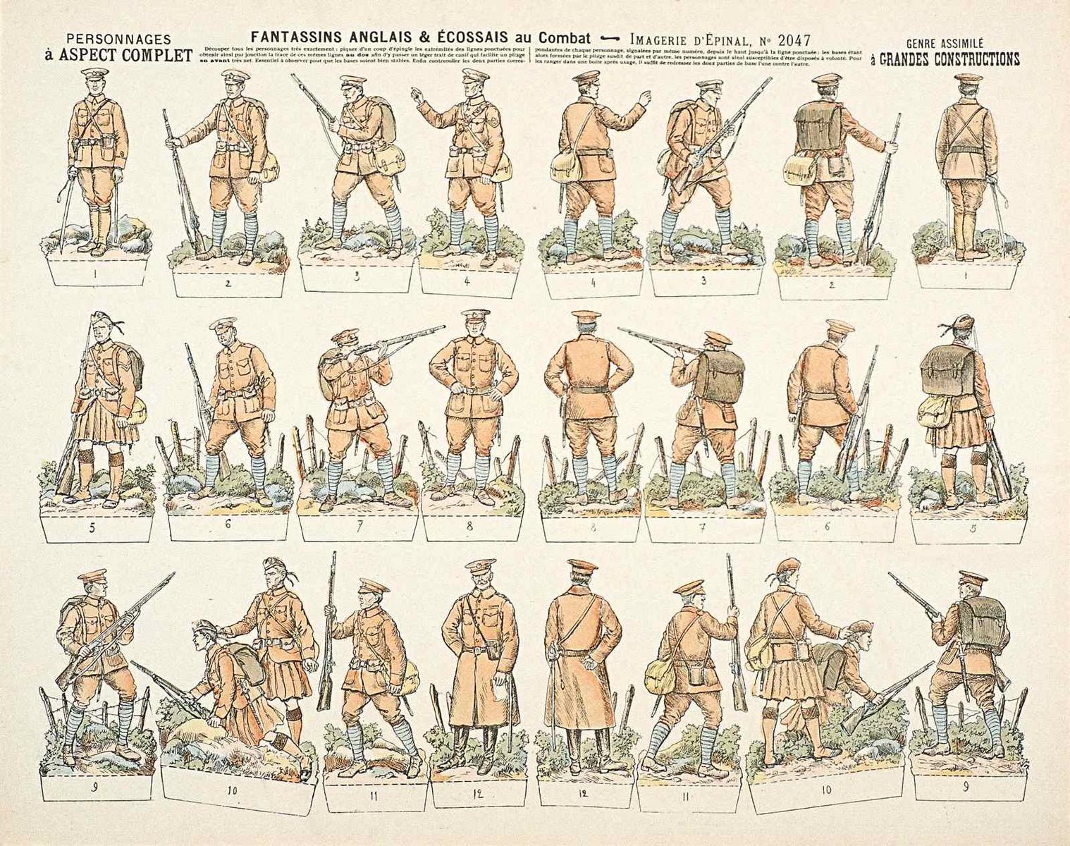 FANTASSINS ANGLAIS & ÉCOSSAIS au Combat (titre inscrit)