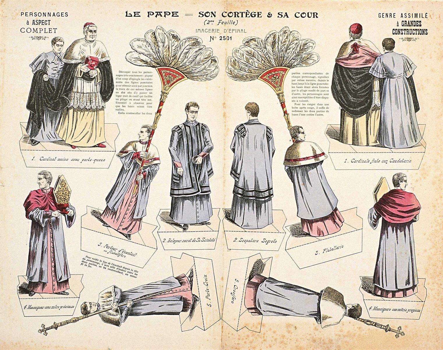 LE PAPE = SON CORTEGE & SA COUR / (2me Feuille) (titre inscrit)