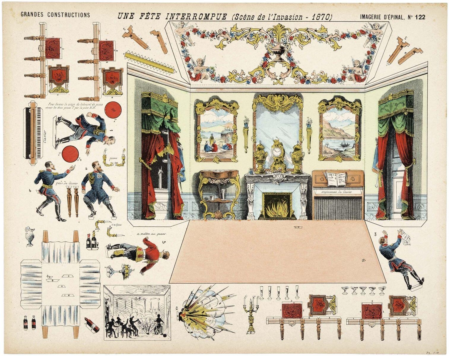 UNE FÊTE INTERROMPUE (Scène de l'Invasion - 1870) (titre inscrit)