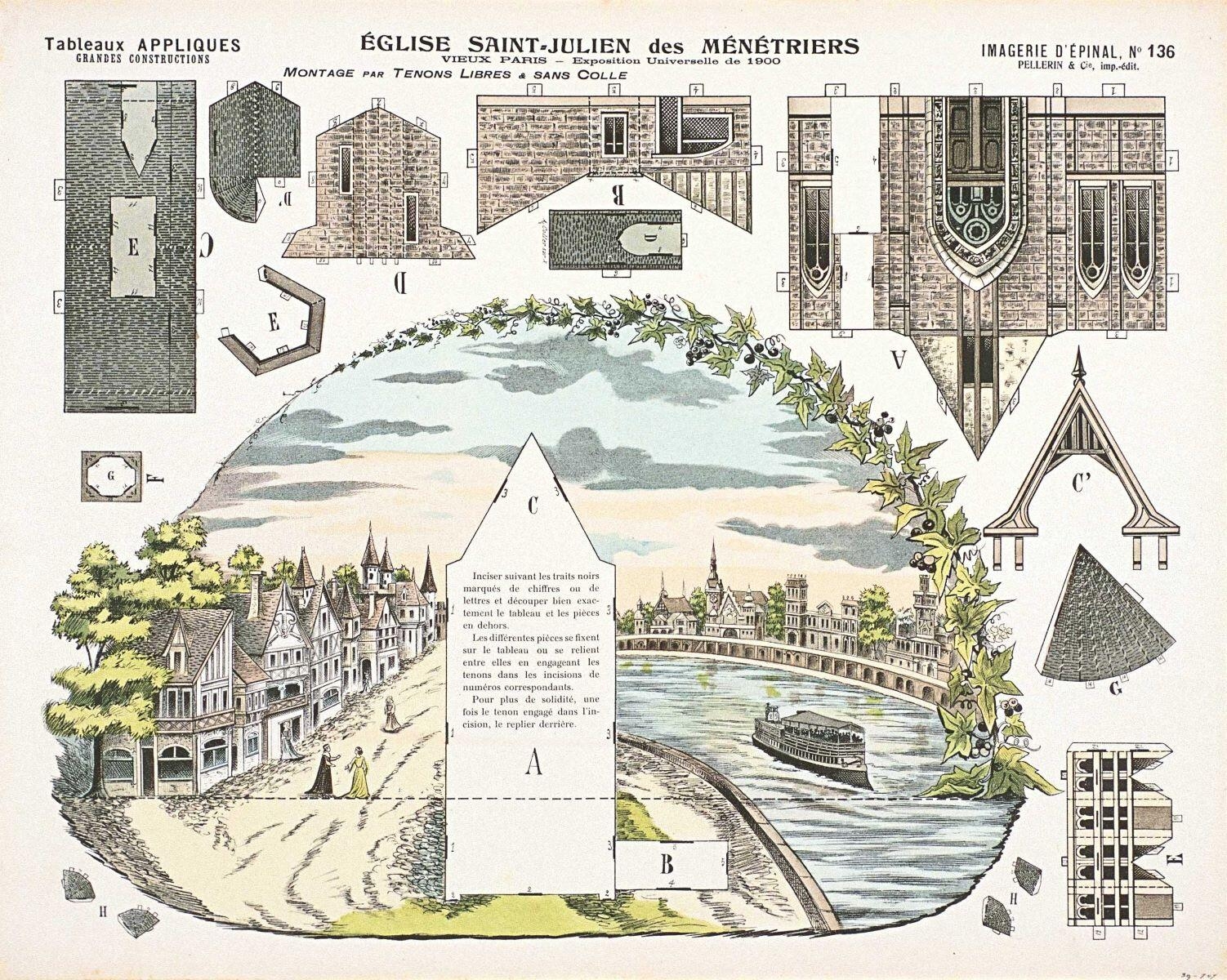 EGLISE SAINT=JULIEN des MENETRIERS / VIEUX PARIS - Exposition Universelle de 1900 (titre inscrit)