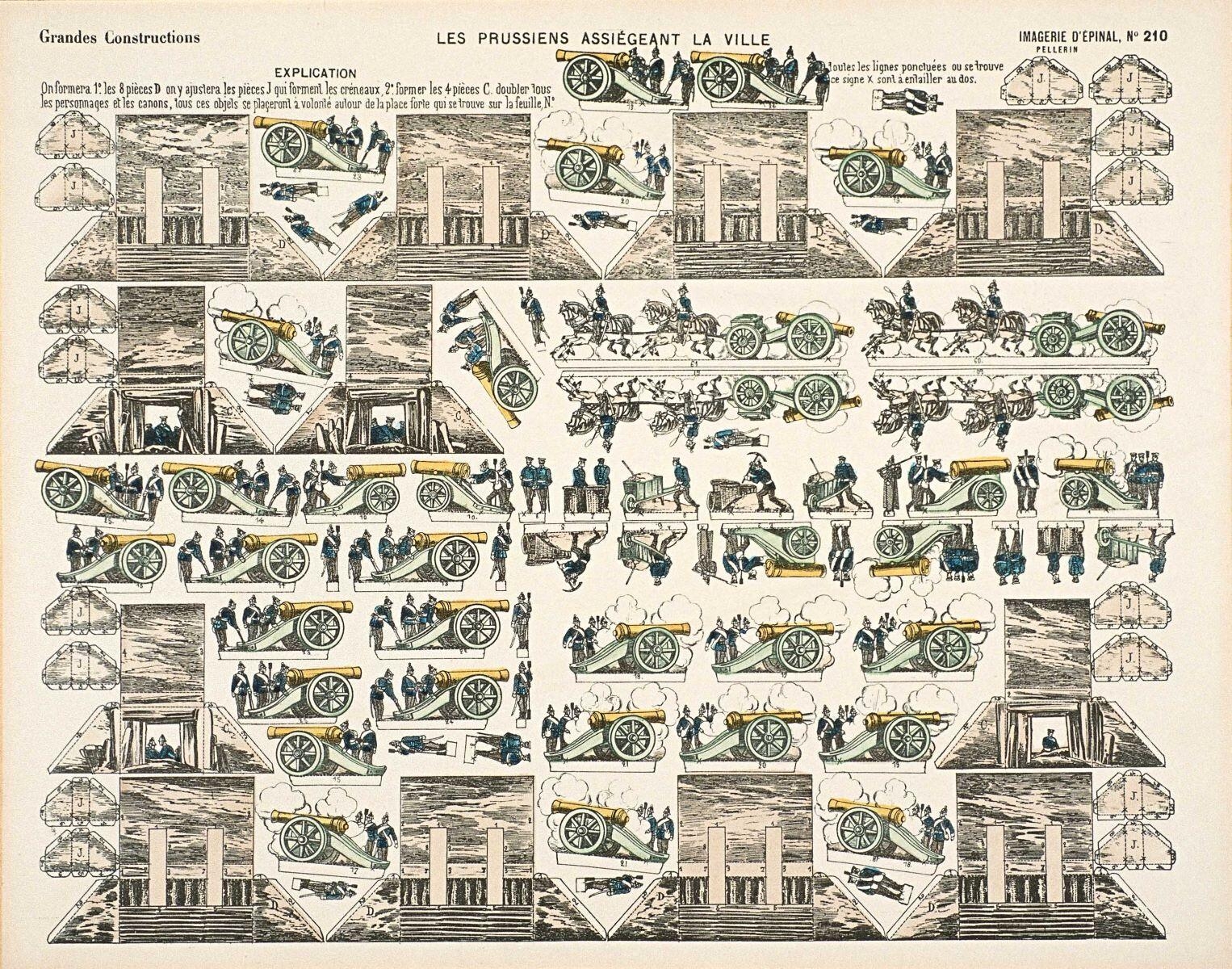 LES PRUSSIENS ASSIÉGEANT LA VILLE (titre inscrit)