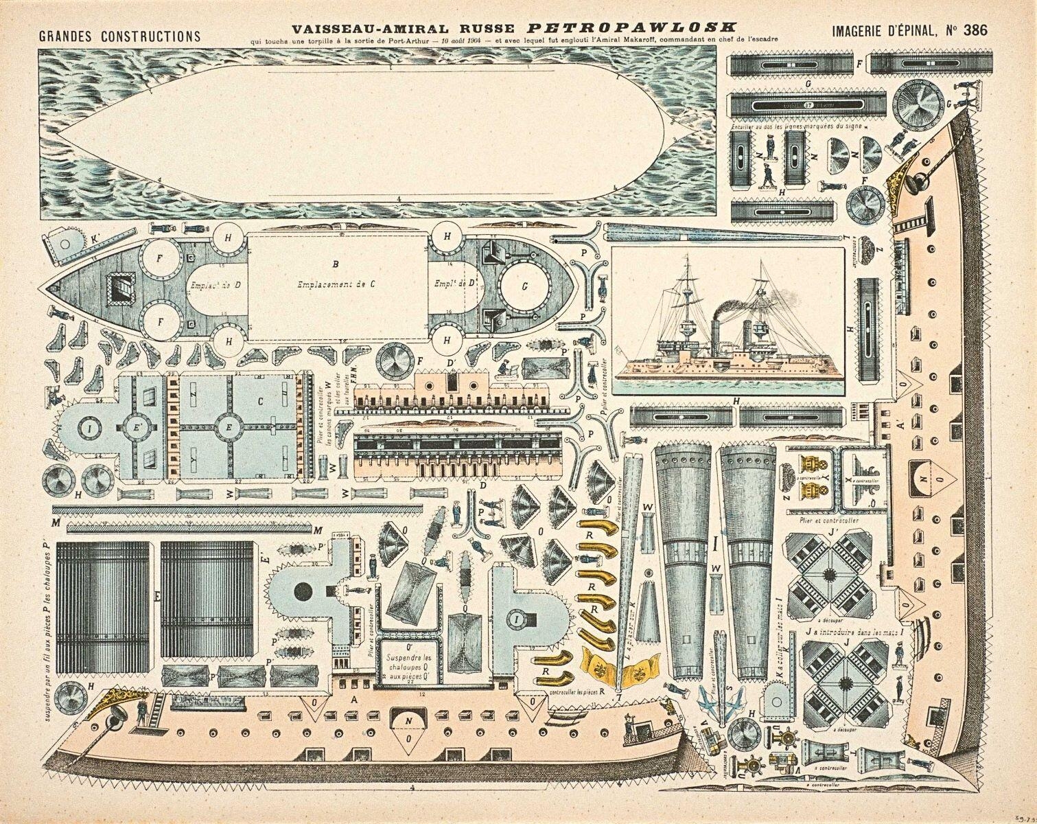 VAISSEAU-AMIRAL RUSSE PETROPAWLOSK (titre inscrit)