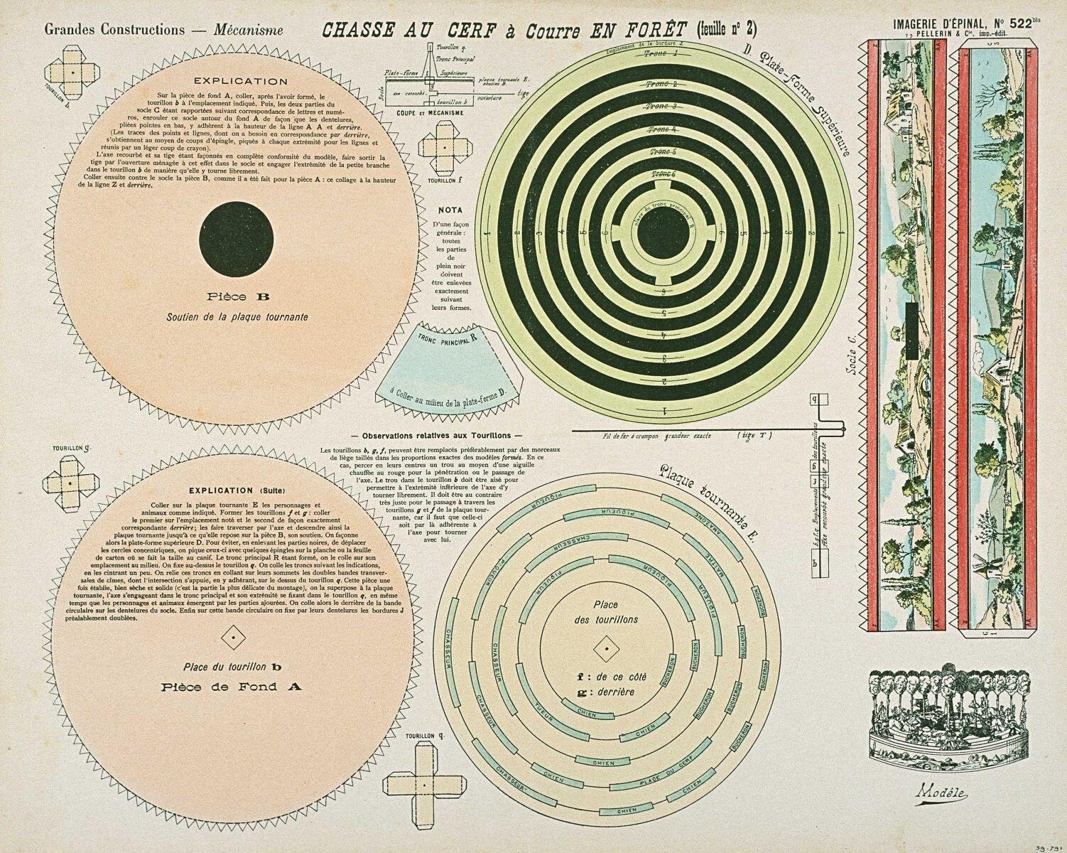 CHASSE AU CERF à Courre EN FORÊT (feuille n°2) (titre inscrit)