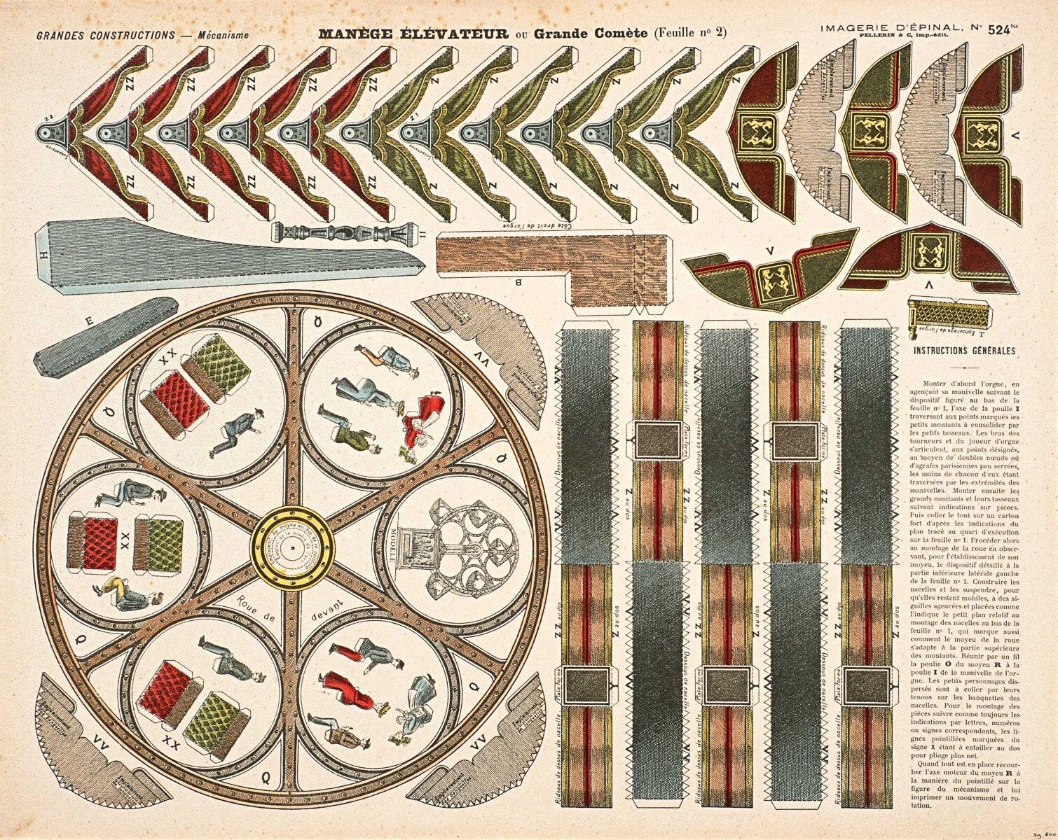 MANEGE ELEVATEUR OU Grande Comète (Feuille n°2) (titre inscrit)