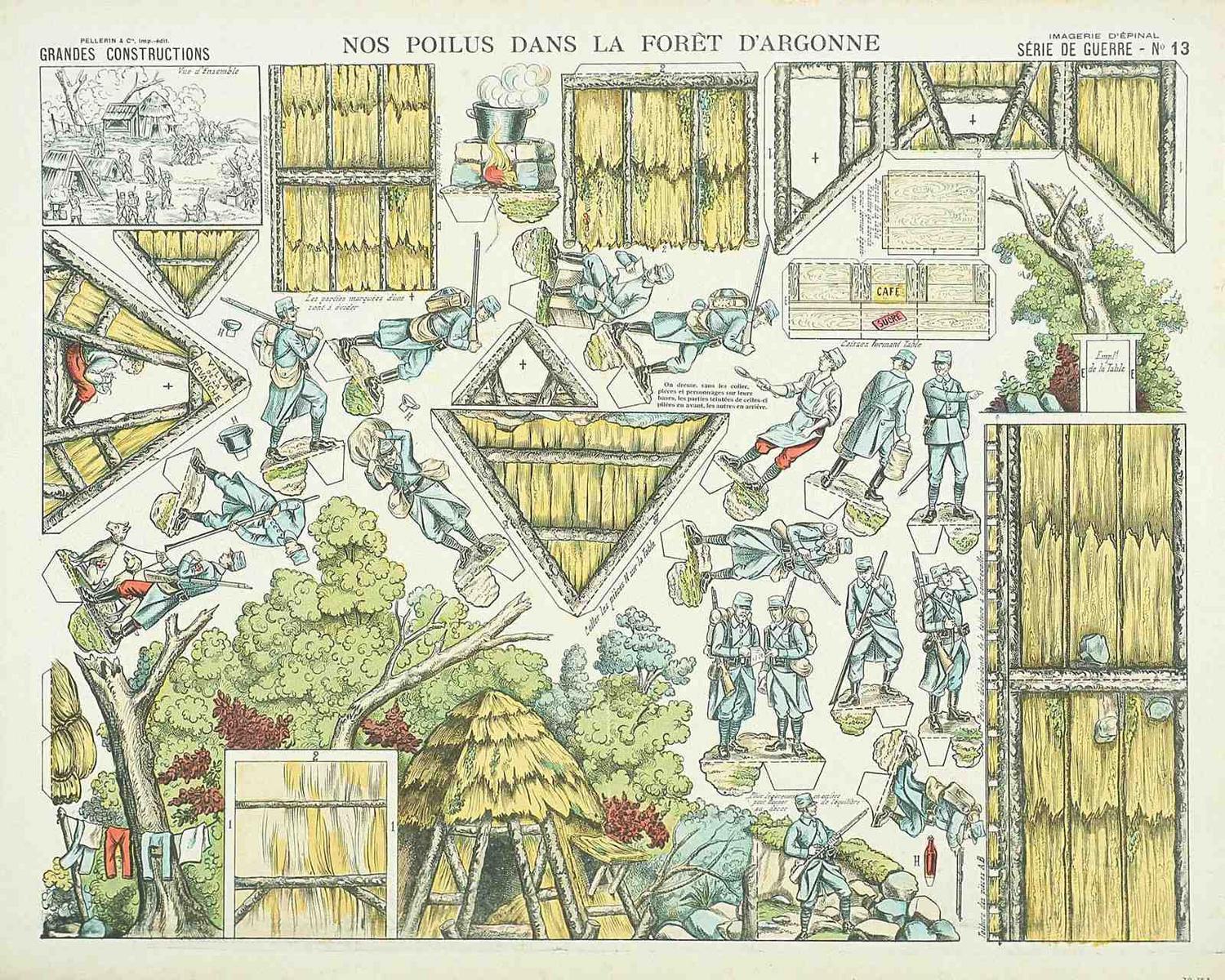 NOS POILUS DANS LA FORÊT D'ARGONNE (titre inscrit)