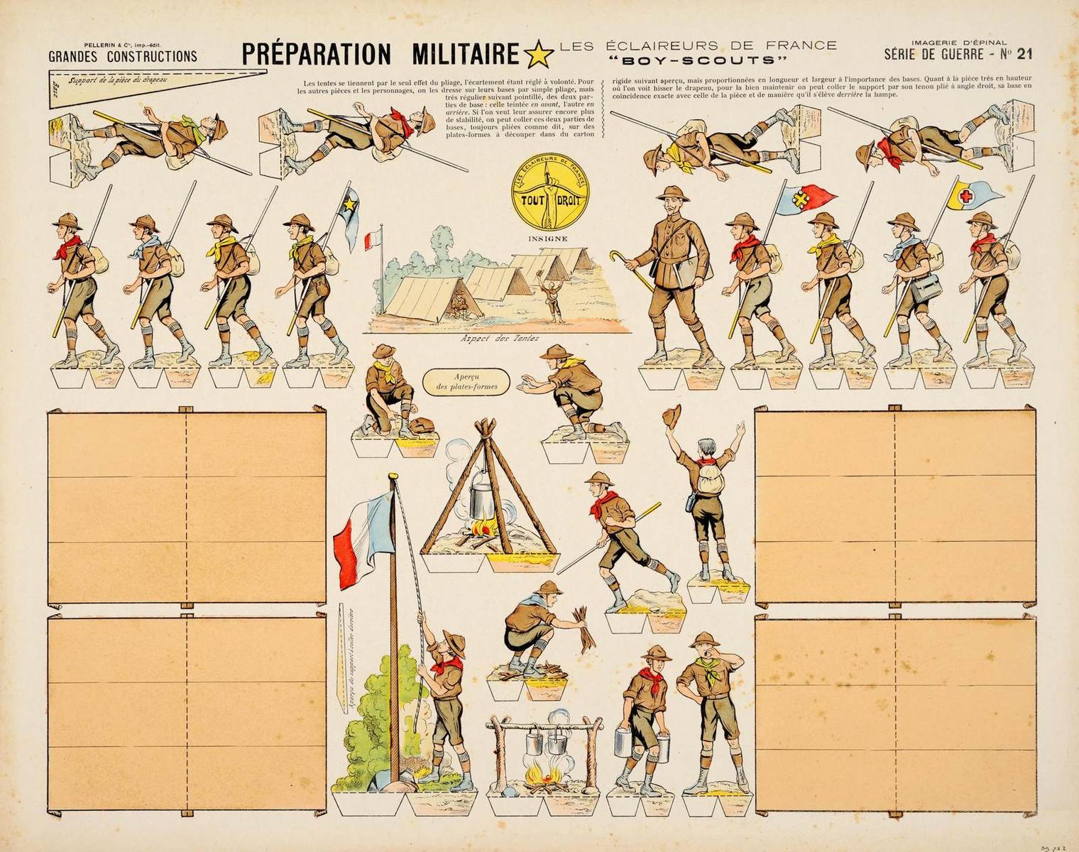 PRÉPARATION MILITAIRE LES ÉCLAIREURS DE FRANCE / 'BOY-SCOUTS' (titre inscrit)