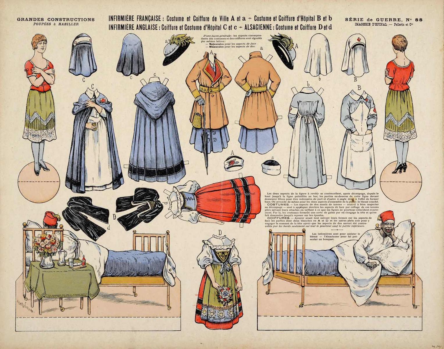 INFIRMIÈRE FRANCAISE ... ALSACIENNE / Costume et Coiffure D et d. (titre inscrit)