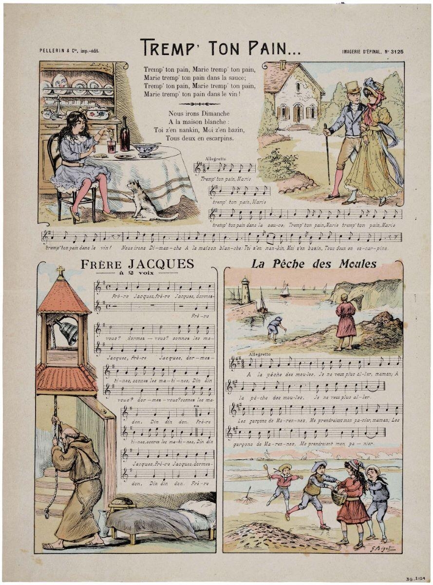 TREMP' TON PAIN ... / FRERE JACQUES / La Pêche des Moules (titre inscrit)