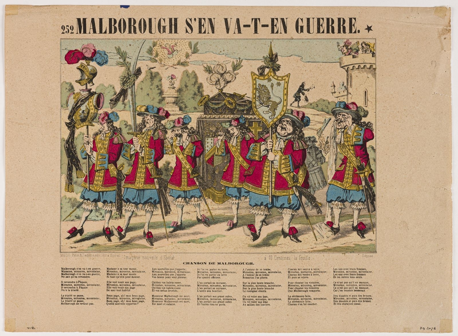 MALBOROUGH S'EN VA-T-EN GUERRE. 252 (titre inscrit)