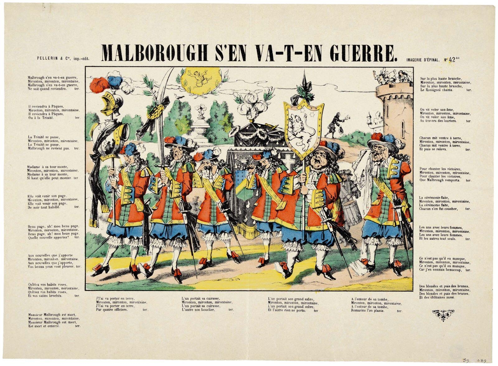 MALBOROUGH S'EN VA-T-EN GUERRE. (titre inscrit)