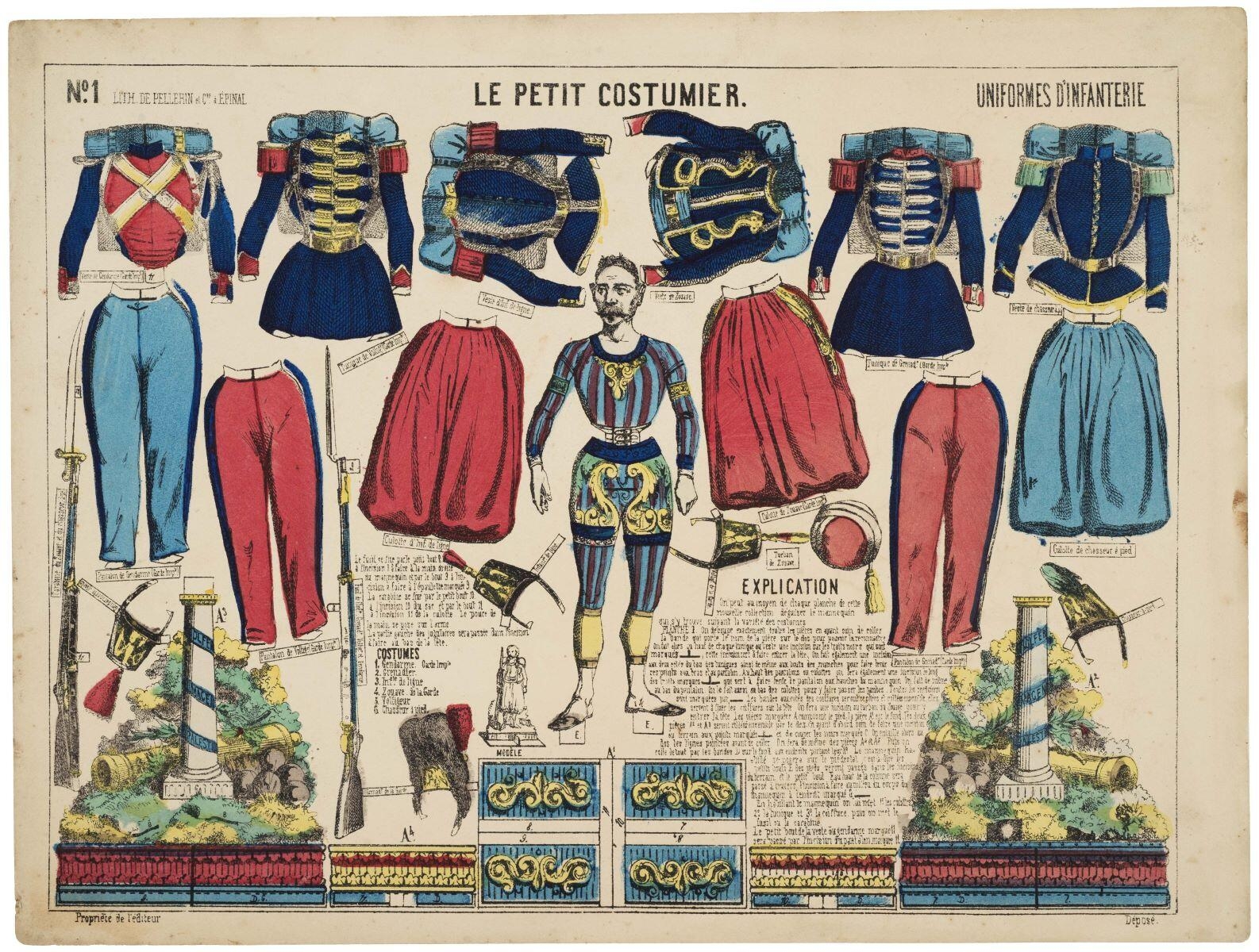 LE PETIT COSTUMIER / UNIFORMES D'INFANTERIE N°.1 (titre inscrit)
