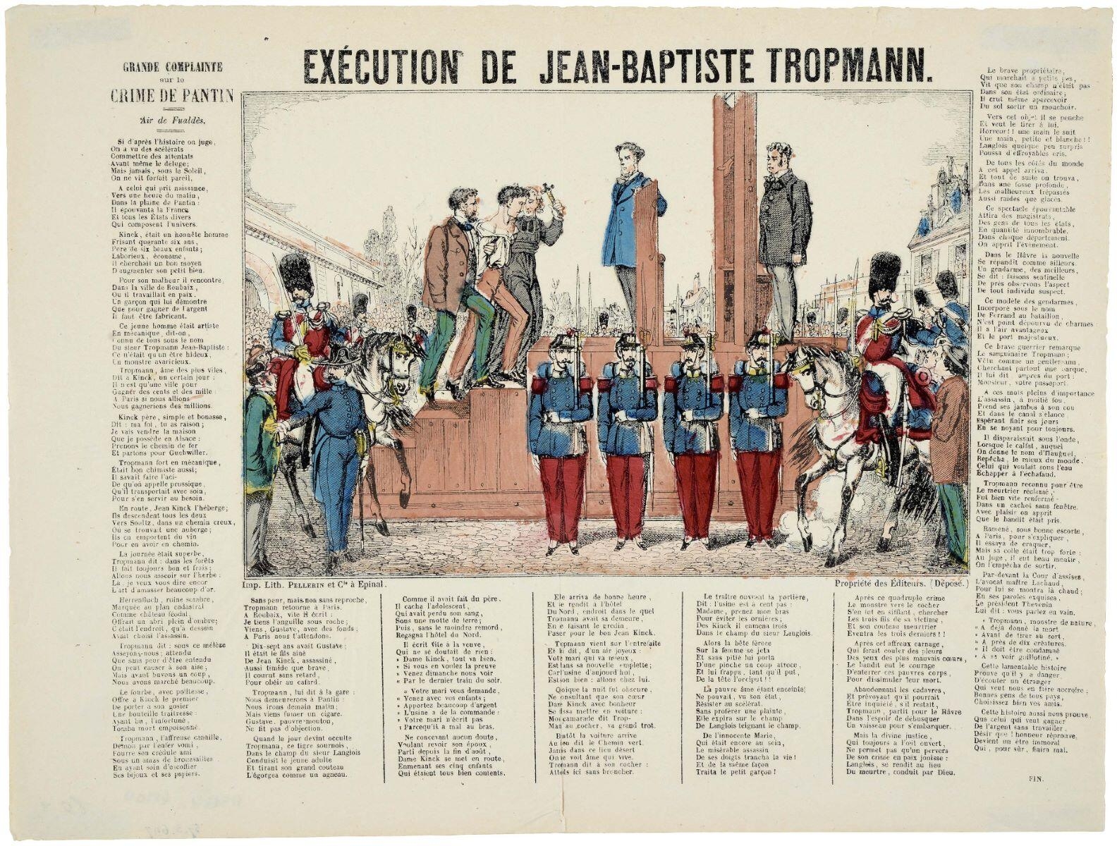 EXÉCUTION DE JEAN-BAPTISTE TROPMANN. (titre inscrit)